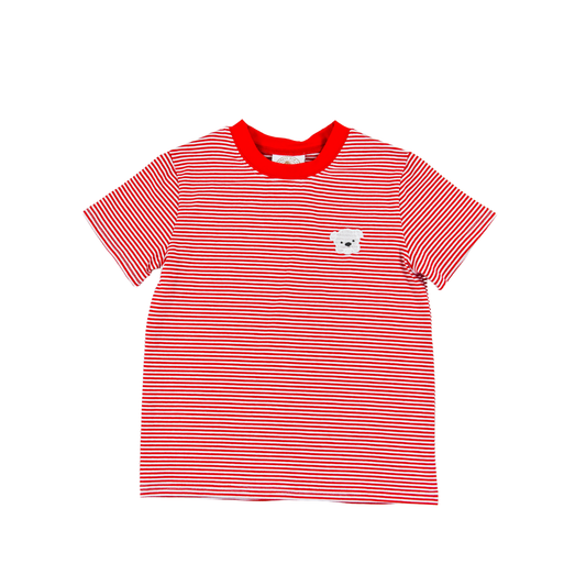 Cypress Row Fan Zone Crew Tee in white and red with team logo, casual short-sleeve cotton T-shirt for fans.