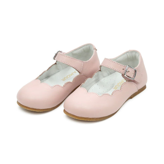 L'Amour - Pink Sonia Scalloped Flat