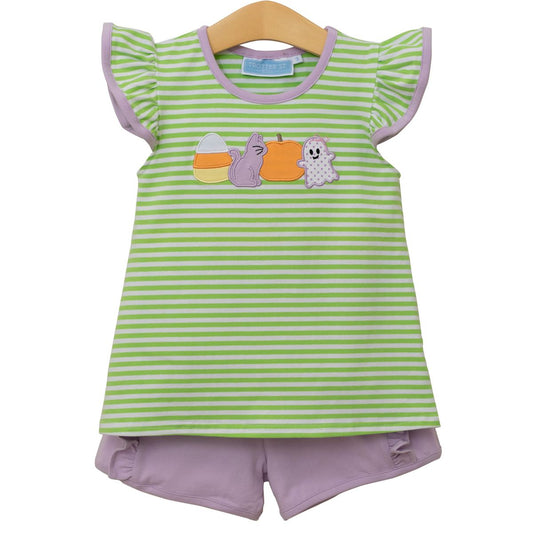 Halloween Flutter Top & Short Set