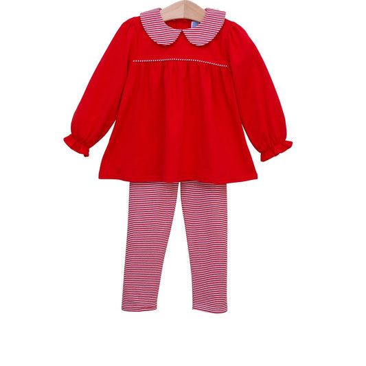 Red Abigail Pant Set