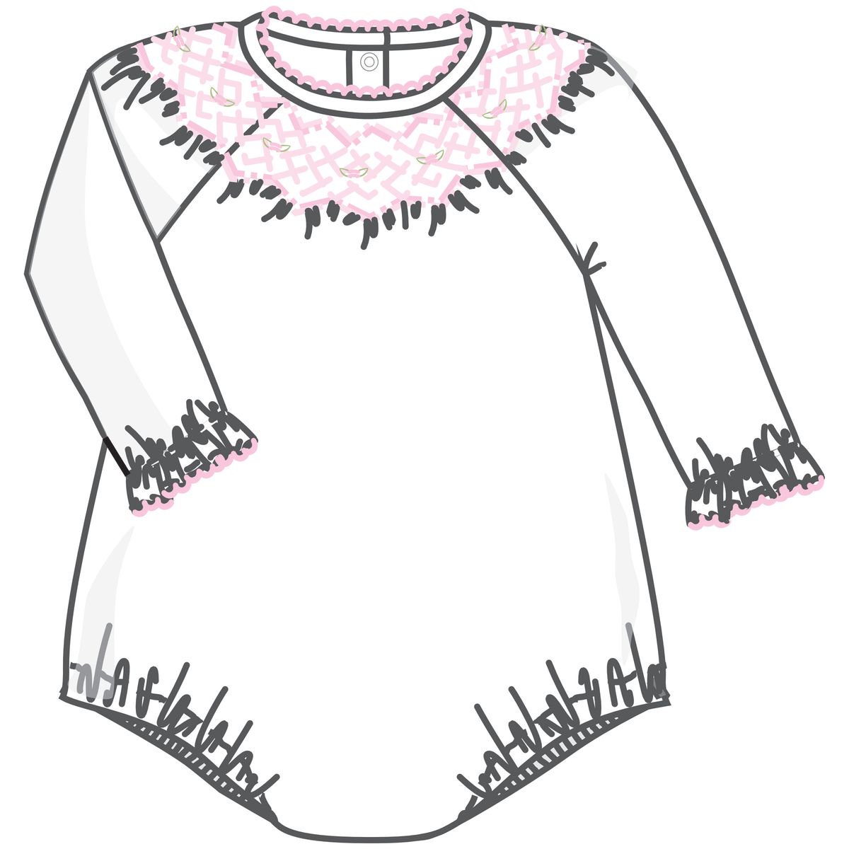 Magnolia Baby - Lizzie and Landon's Classics Pink Bishop L/S Bubble