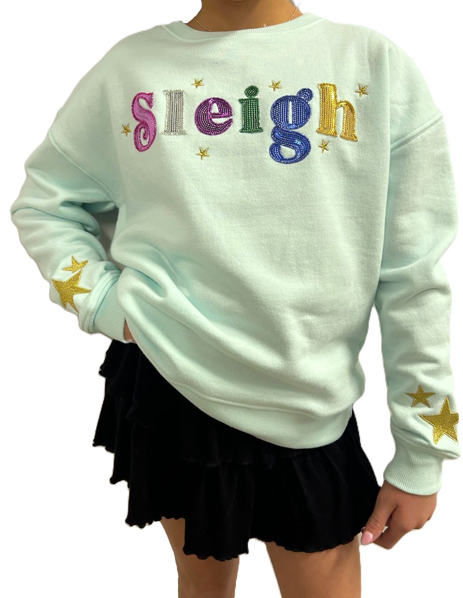 Mint Sequins Sleigh Sweatshirt