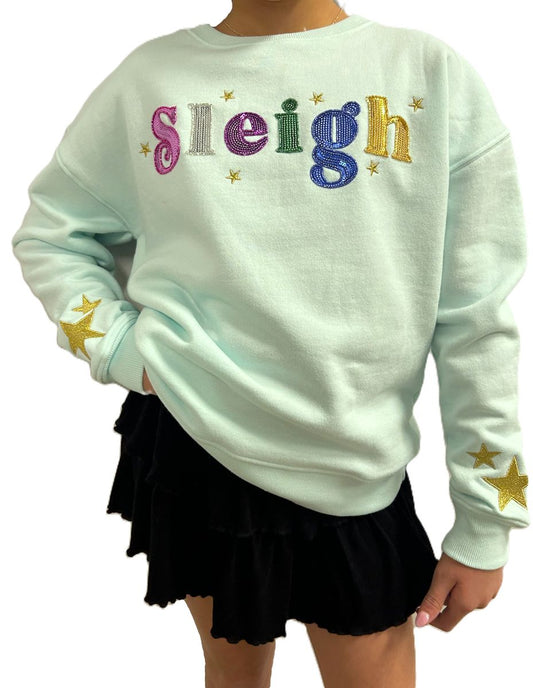 Mint Sequins Sleigh Sweatshirt