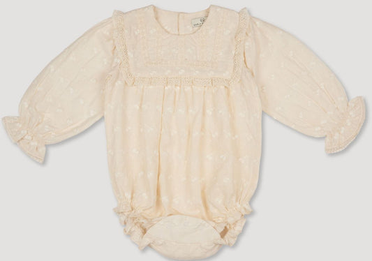 Hazelnut Cream Dolly Baby Bubble Romper