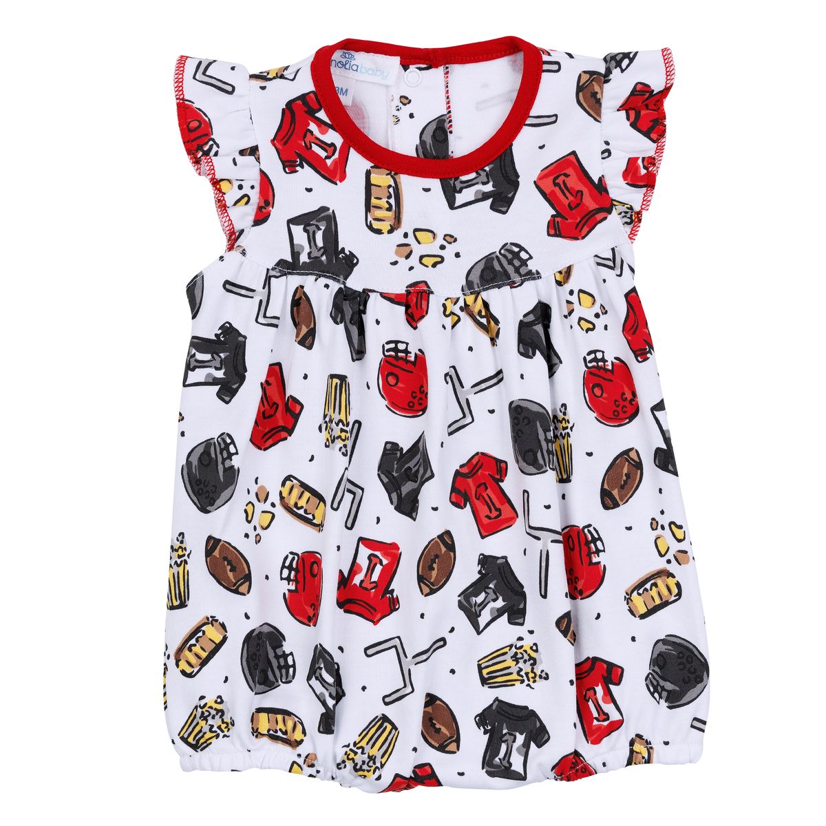 Magnolia Baby - Future Draft Picks Red Black Flutters Bubble