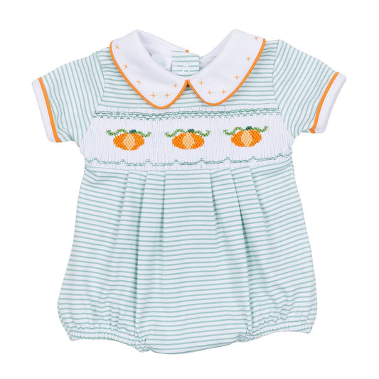 Lil' Pumpkin Classics Celery Smocked S/S Boy Bubble