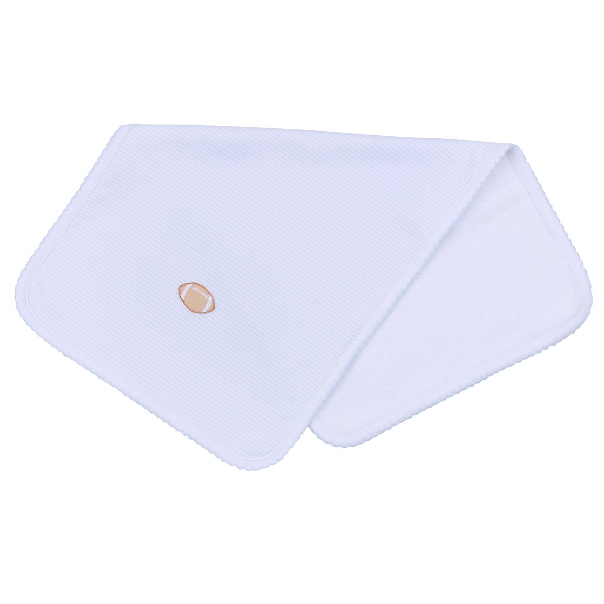Touchdown Cutie Light Blue Emb Burp Cloth