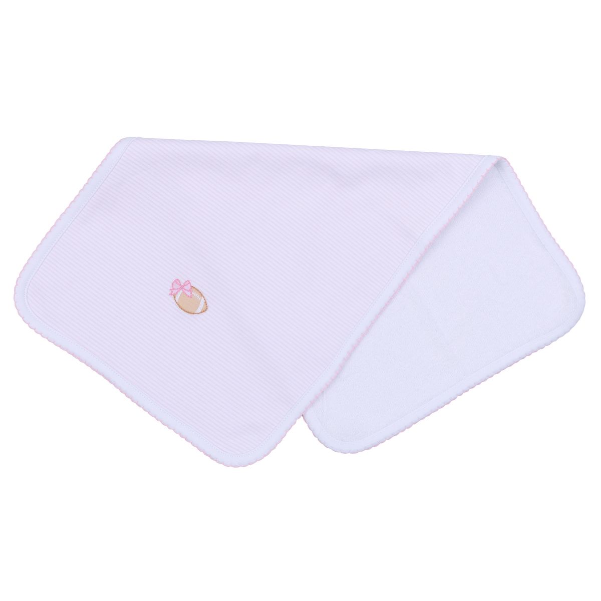Touchdown Cutie Pink Emb Burp Cloth