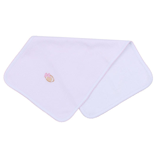 Touchdown Cutie Pink Emb Burp Cloth