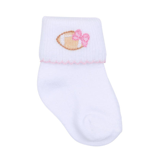 Touchdown Cutie Pink Emb Socks