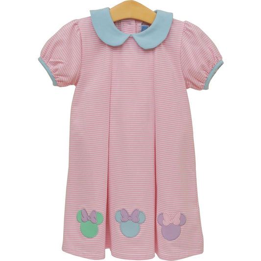 Bright and cheerful Ears Dress by Trotter Street featuring colorful ear patterns and a playful, cheerful design for children.