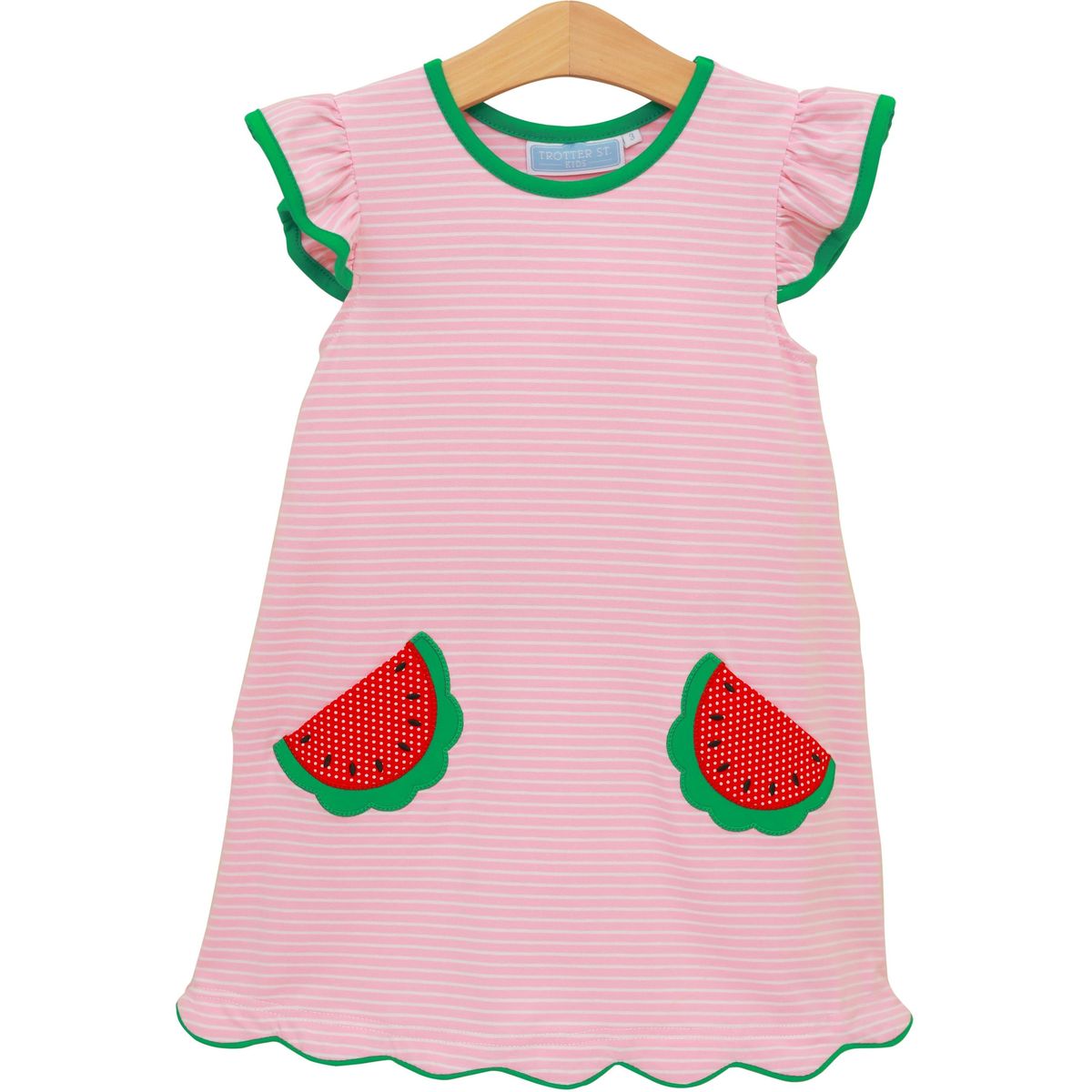 Trotter Street One in a Melon Dress featuring a vibrant, sleeveless design with a playful melon print and flowy fabric.