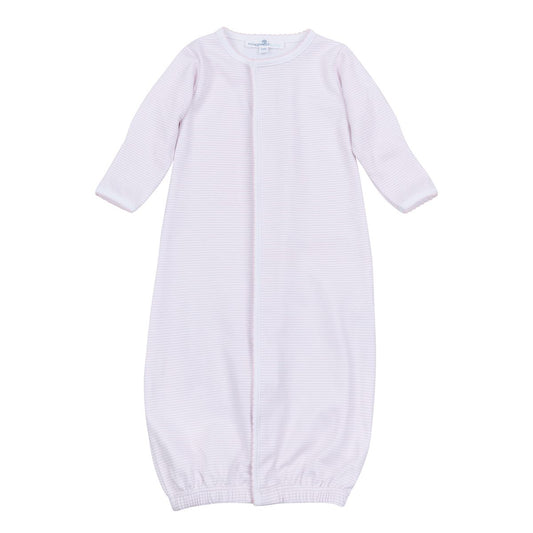 Magnolia Baby Mini Stripes Pink Converter showing a close-up of the pink striped fabric and attachment points.