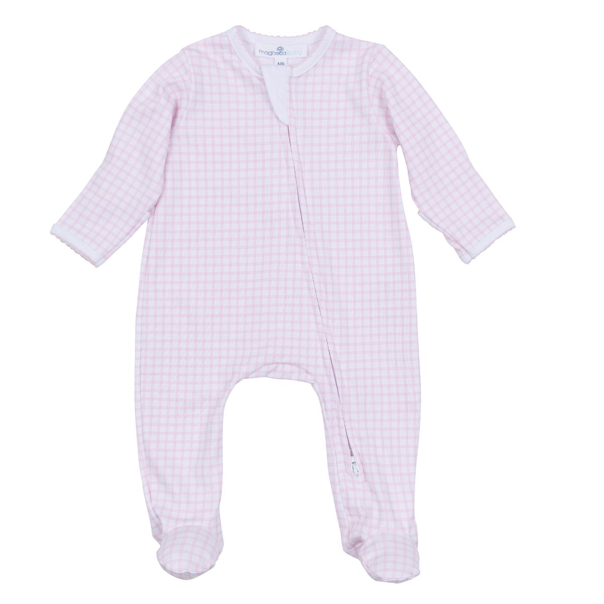 Magnolia Baby - Peek-A-Boo Wishes Pink Zipper Footie