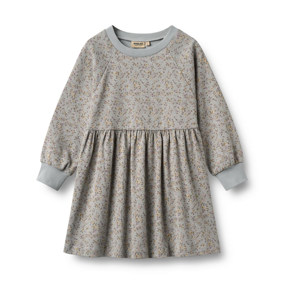 Blue Floral Jersey Dress