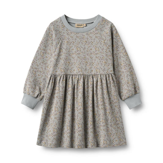 Blue Floral Jersey Dress