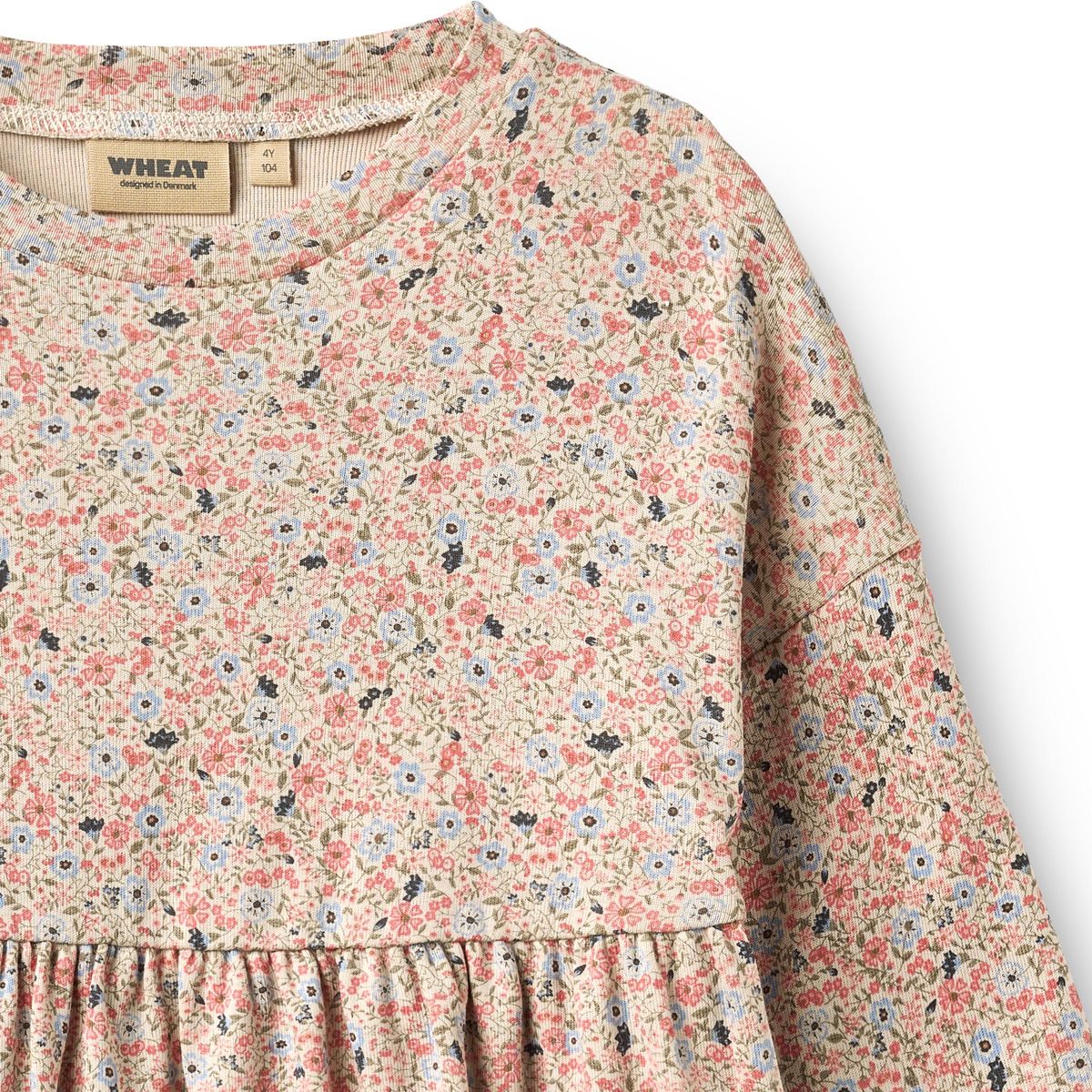 Grey Cloud Flowers L/S Emmy Jersey Dress