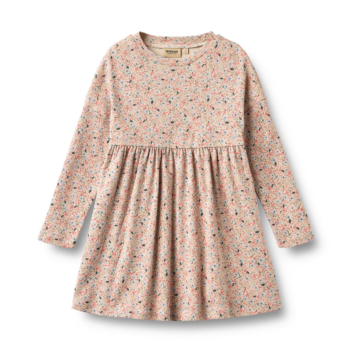 Grey Cloud Flowers L/S Emmy Jersey Dress