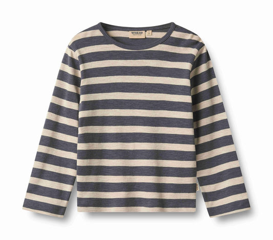 Greyblue Stripe L/S T-Shirt