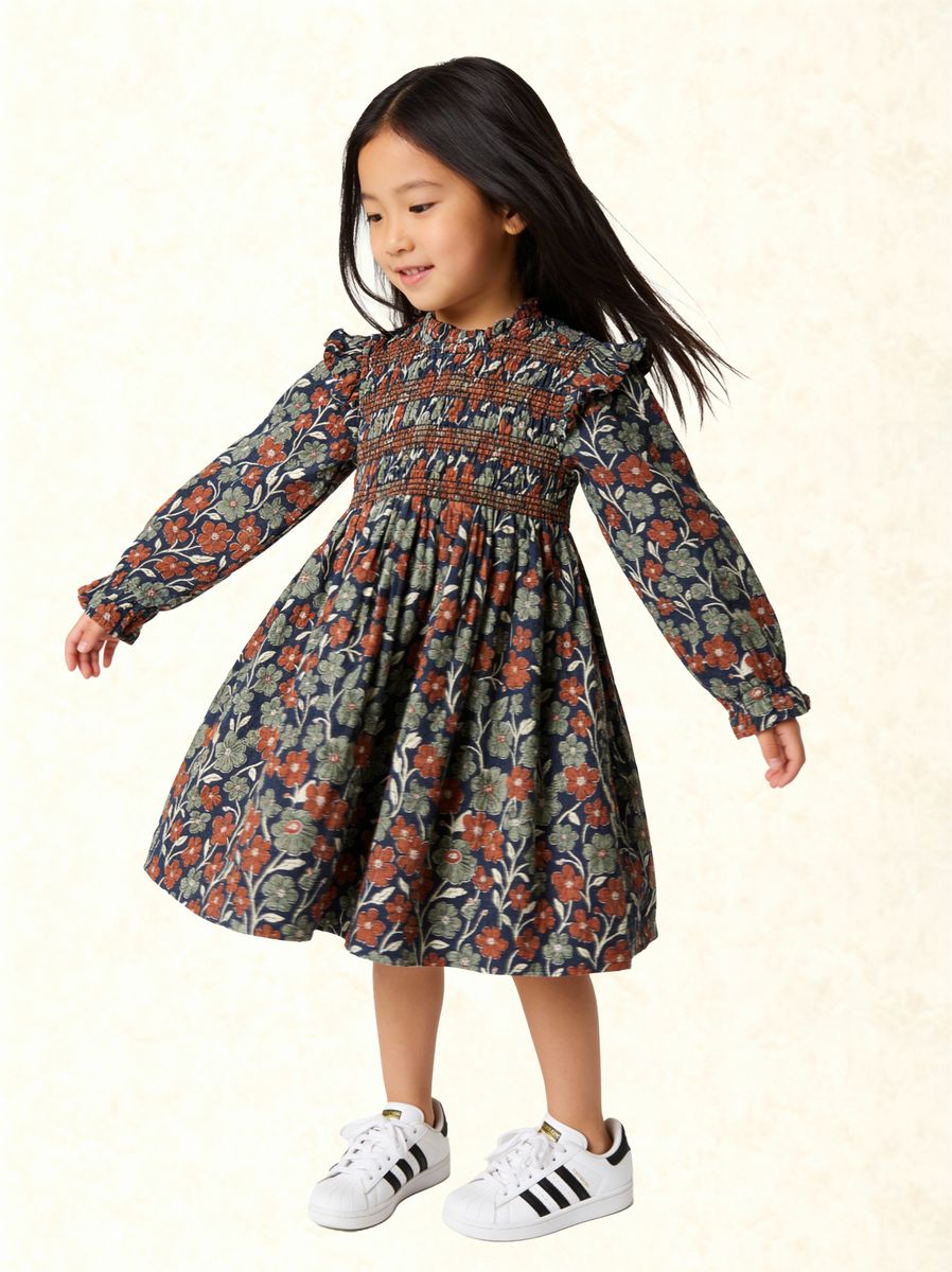 Woodblock Genevieve Dress and Bloomer Set