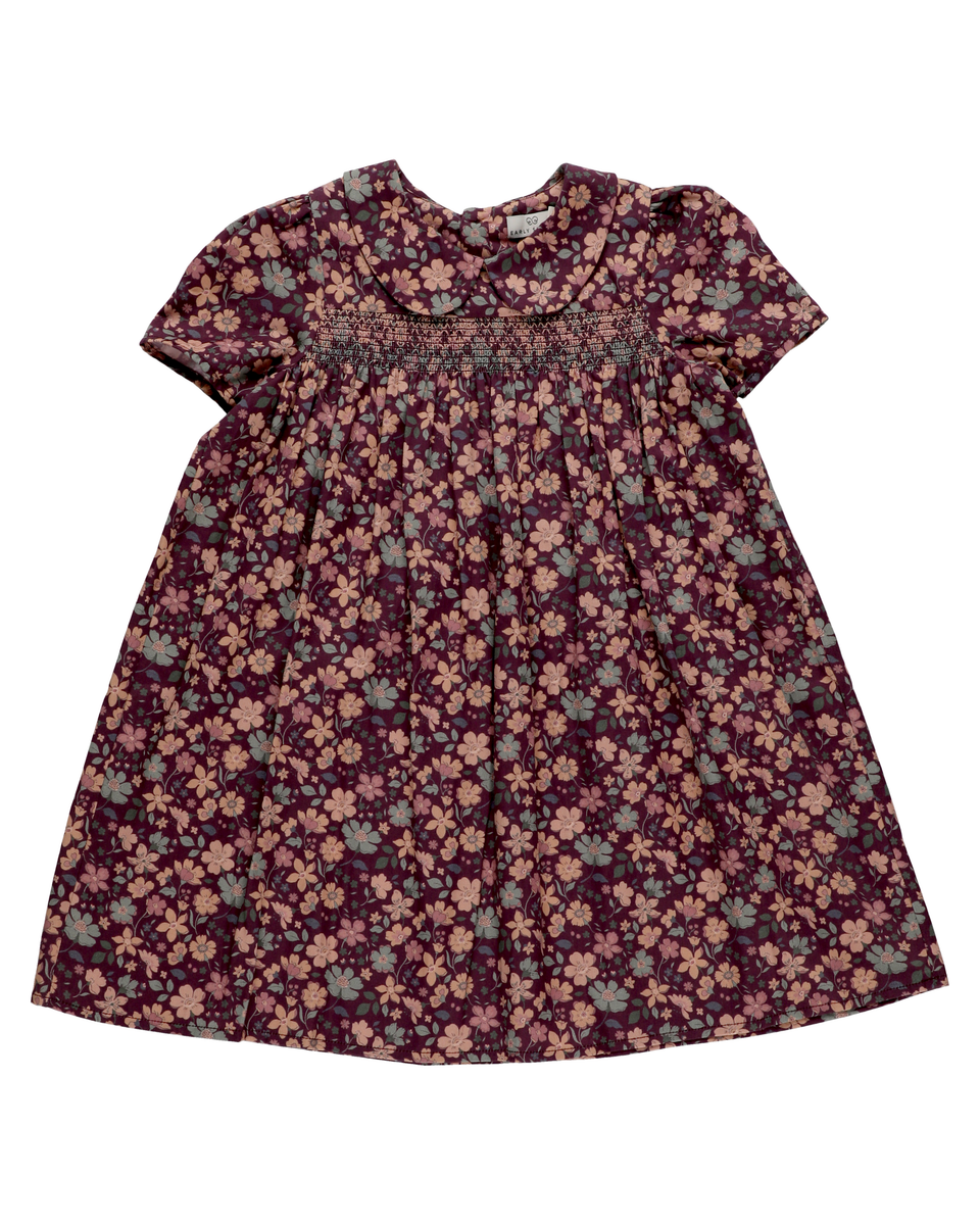 Garden Flowers Plum Erika Dress