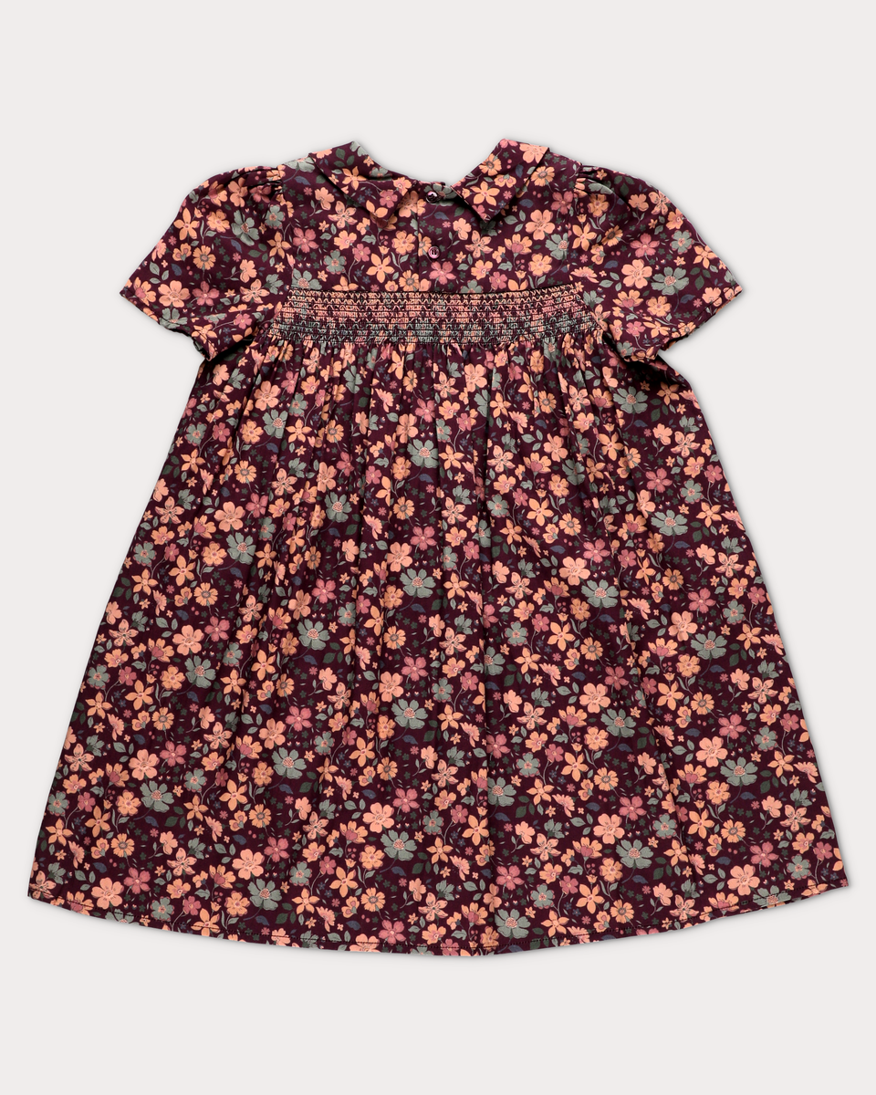 Garden Flowers Plum Erika Dress