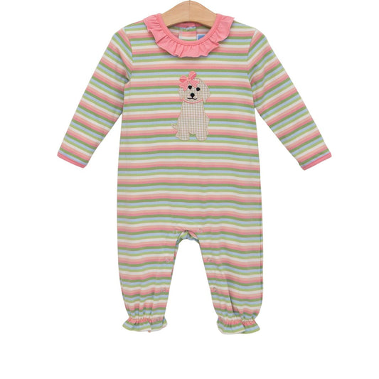 Puppy Ruffle Romper