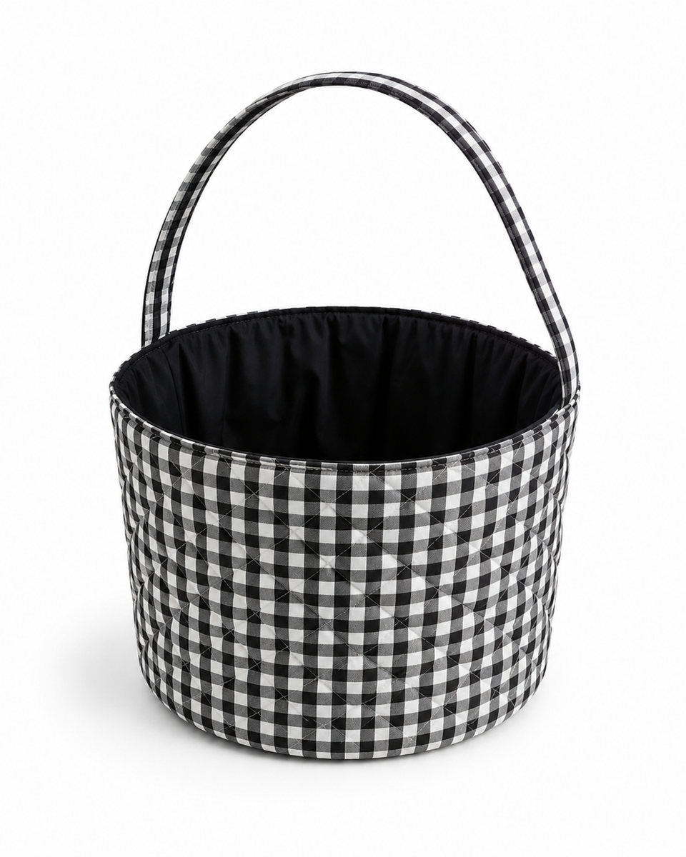 Black Gingham Basket