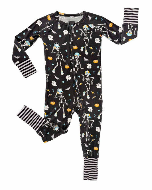Lev Baby Jason Ruffled Poppy™ convertible romper with ruffled sleeves and playful floral pattern, perfect for baby girls.