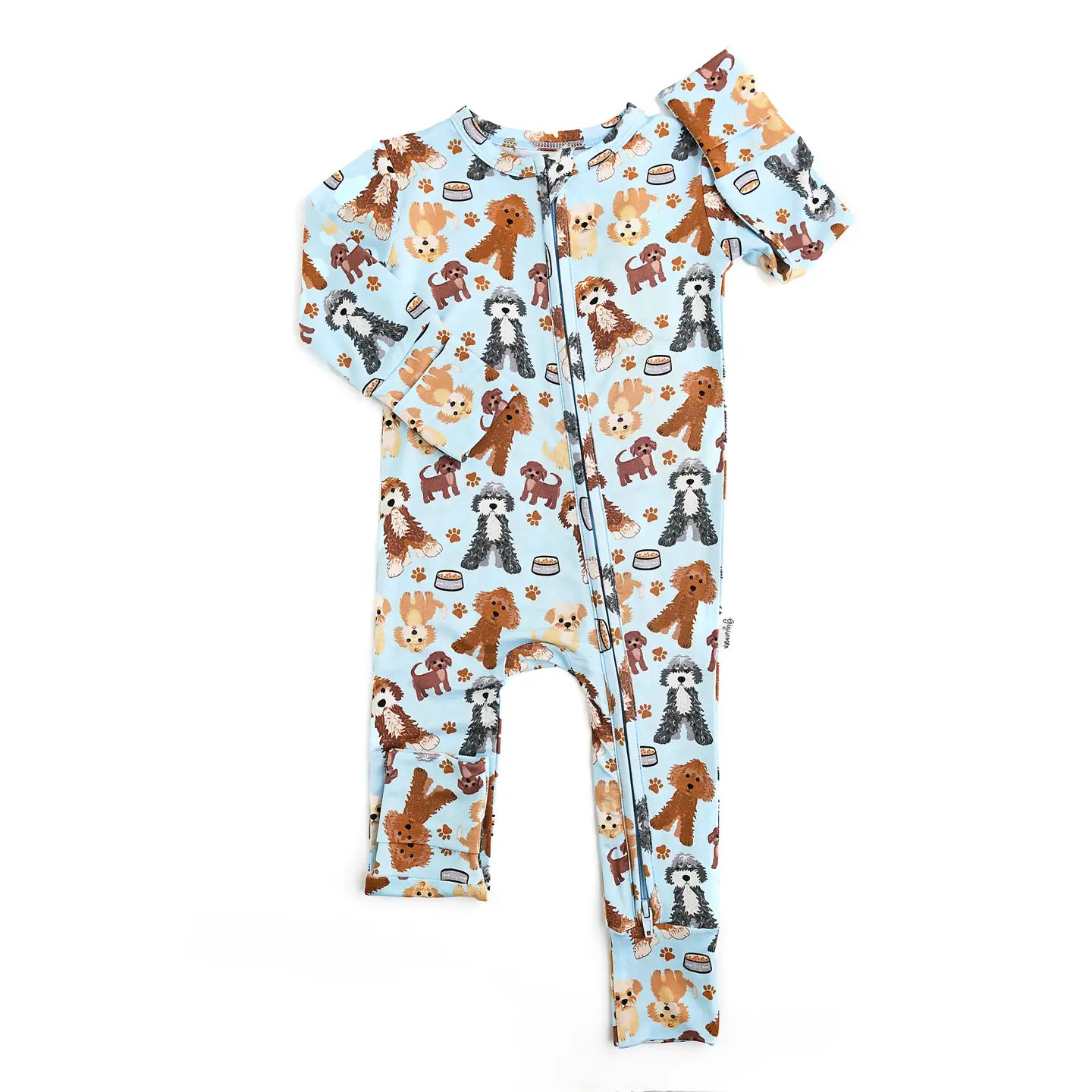 Gigi and Max - Griffin Zip Bamboo Baby Doodle Sleepies Little Outfit