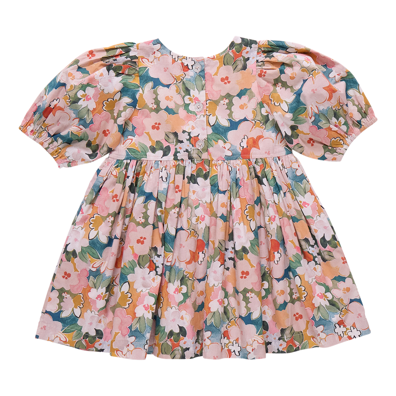 Girls Evelyn Dress - Watercolor Floral