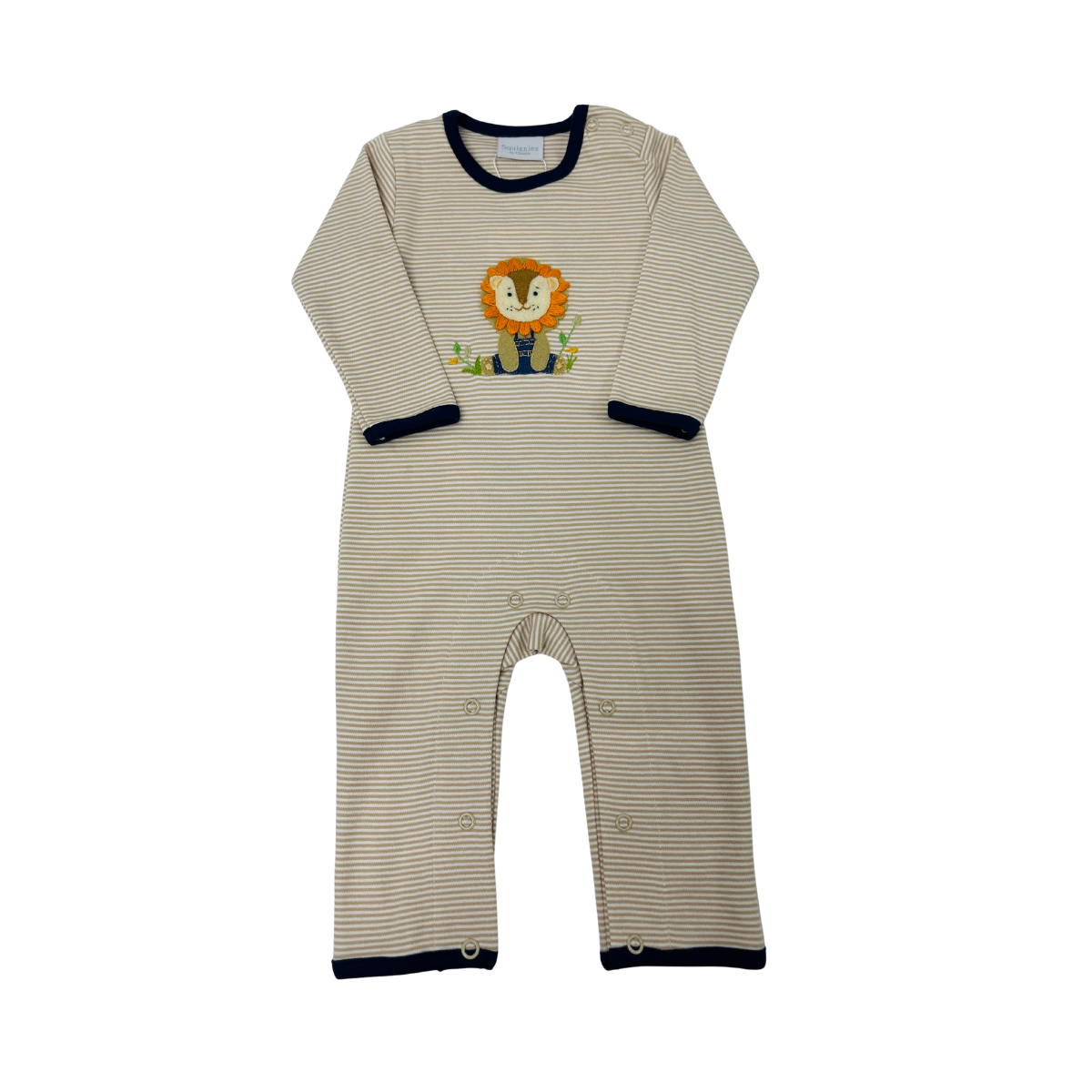 Squiggles - Rory Tan Stripe L/S Coverall