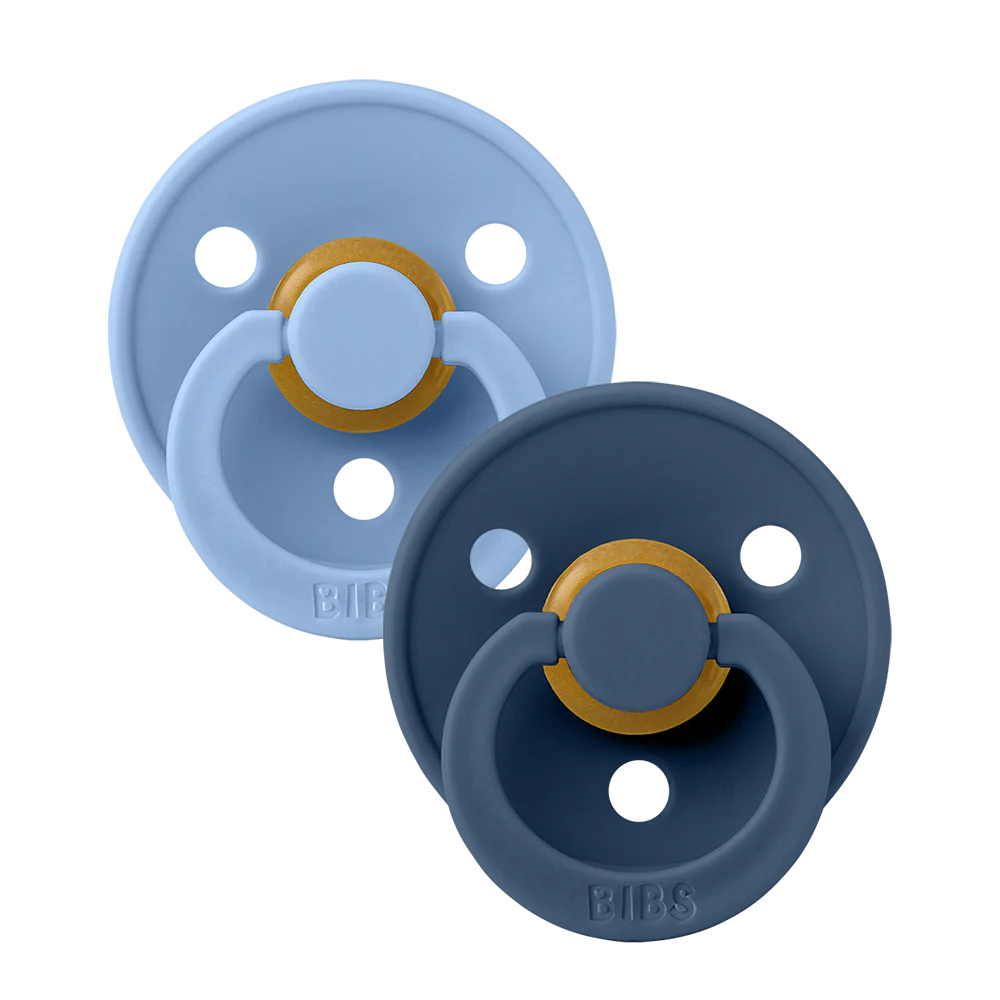 Bibs Pacifier - 2 pack - Sky Blue/Steel Blue