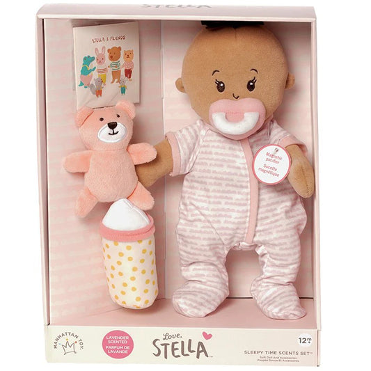 Manhattan Toy - Love, Stella Sleepy Time Set Beige Doll with Brown Tuft