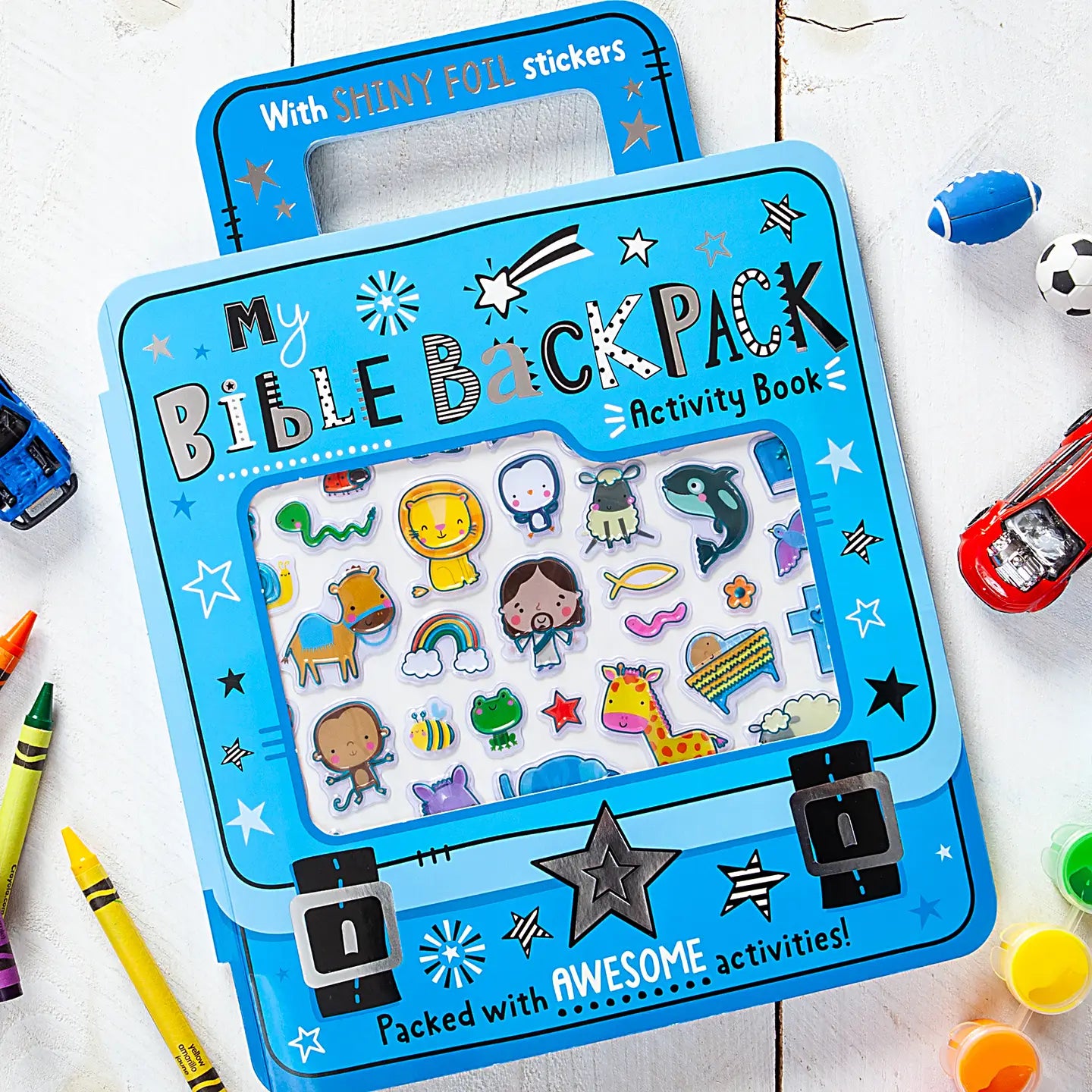 My Bible Backpack Activity Book by BroadStreet Publishing Group, LLC, featuring colorful illustrations and engaging activities for kids.