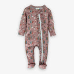 Velvet Fawn - modal zipper pajama || blush silent night