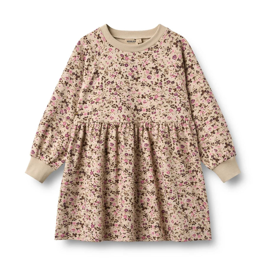 Soft Sand Floral Jersey Dress