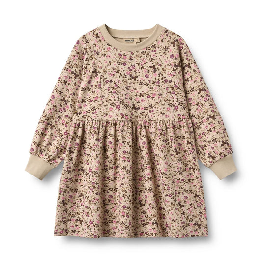 Soft Sand Floral Jersey Dress