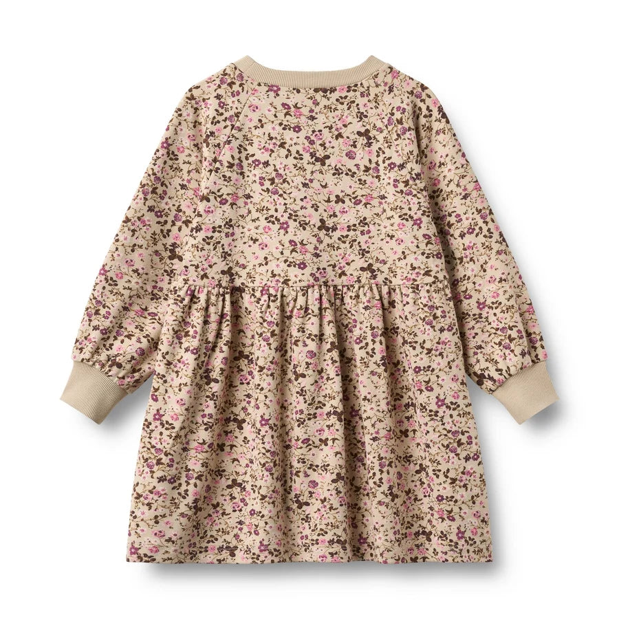 Soft Sand Floral Jersey Dress