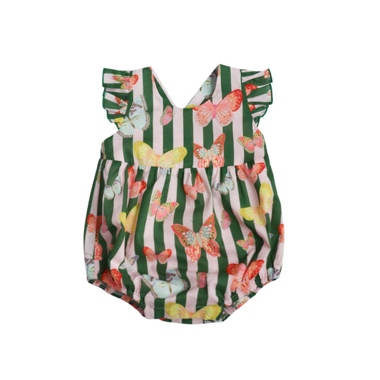 Hollis Baker Green Butterfly Josie Bubble with vibrant butterfly design on soft fabric, perfect for cozy comfort.