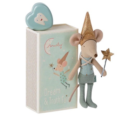Maileg - Blue Tooth Fairy Mouse in Matchbox