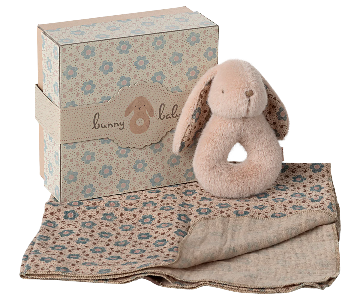 Maileg - Bunny Rattle Set - Powder