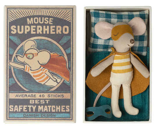 Maileg - Little Brother in Matchbox Super Hero Match