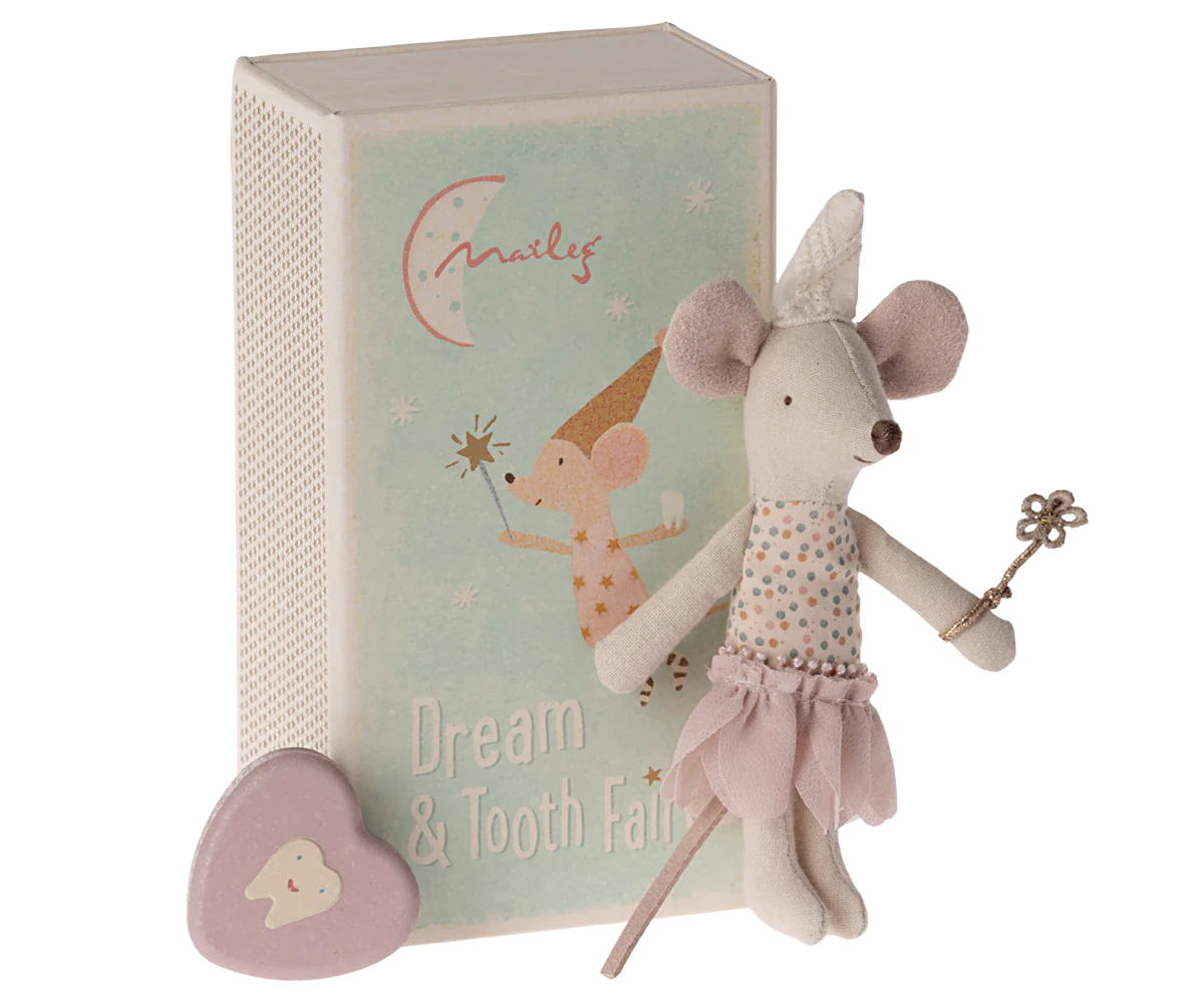 Maileg - Tooth Fairy Mouse, Little Sister in Matchbox