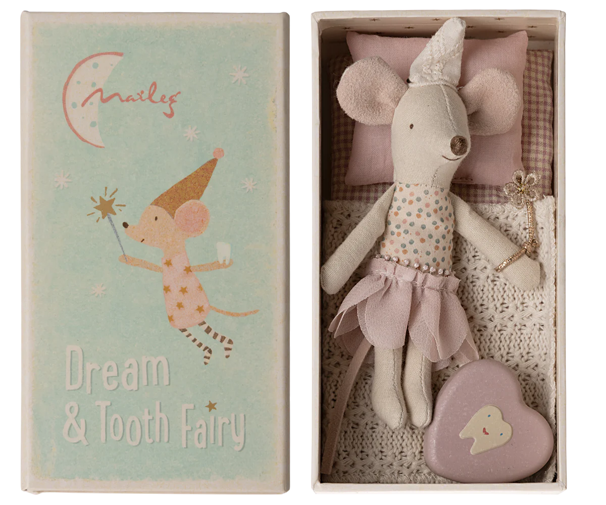Maileg - Tooth Fairy Mouse, Little Sister in Matchbox