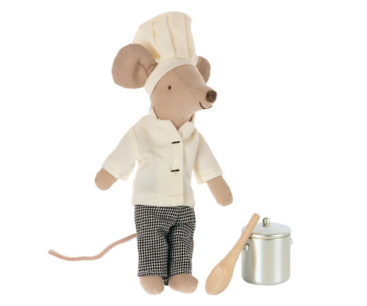 Big  brother Chef mouse w. soup pot and spoon