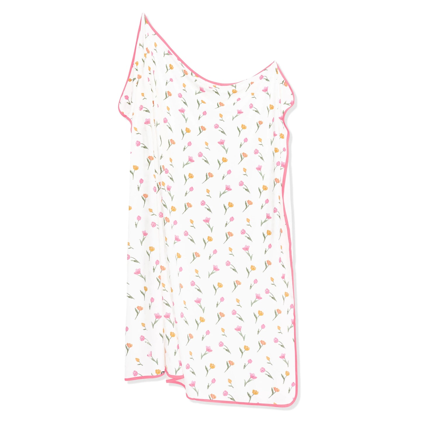 Kyte Baby Tulip Swaddle Blanket featuring soft, pastel fabric with tulip pattern, perfect for gentle swaddling and cozy comfort.
