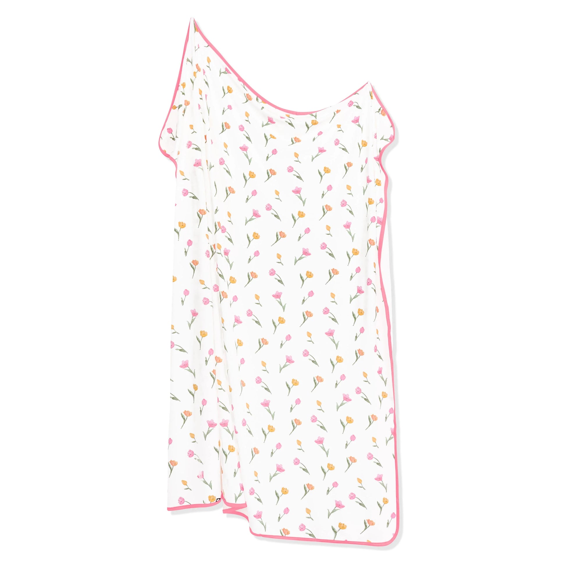 Kyte Baby Tulip Swaddle Blanket featuring soft, pastel fabric with tulip pattern, perfect for gentle swaddling and cozy comfort.