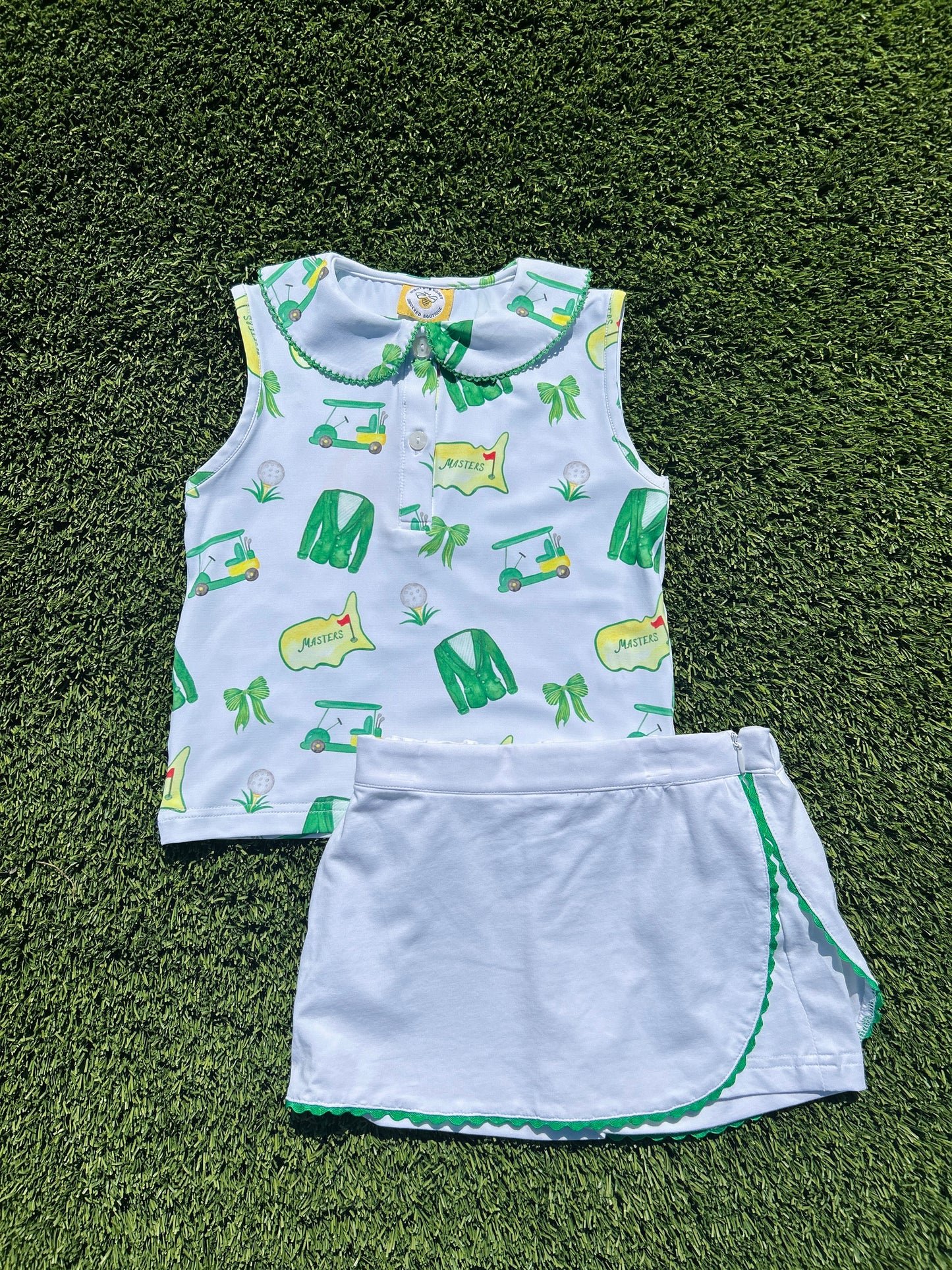 Hibiscus & Honey - Hole in One Girls Knit Skort Set