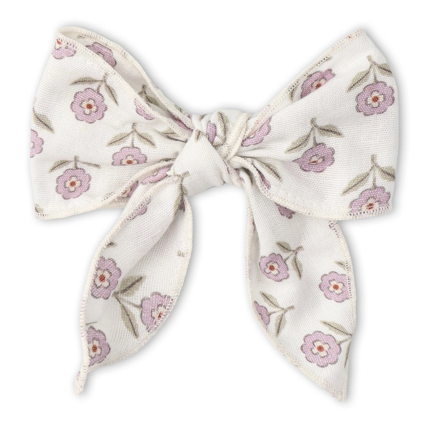 Lavender Organic Hair Bow Clip